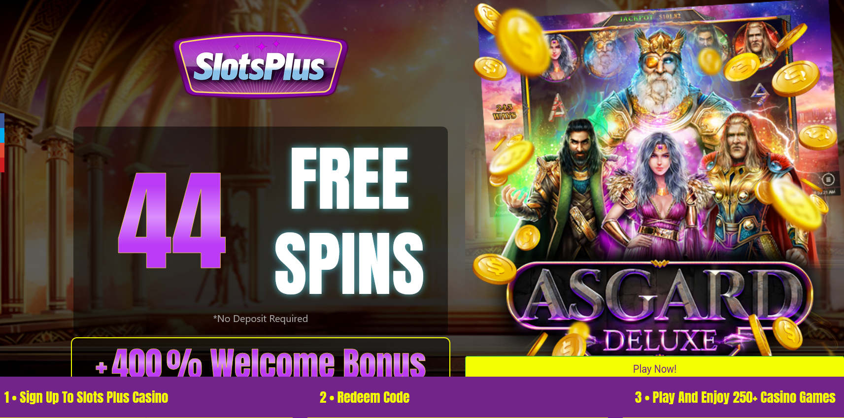 400% WELCOME
                                  BONUS | + 44 FRE SPINS