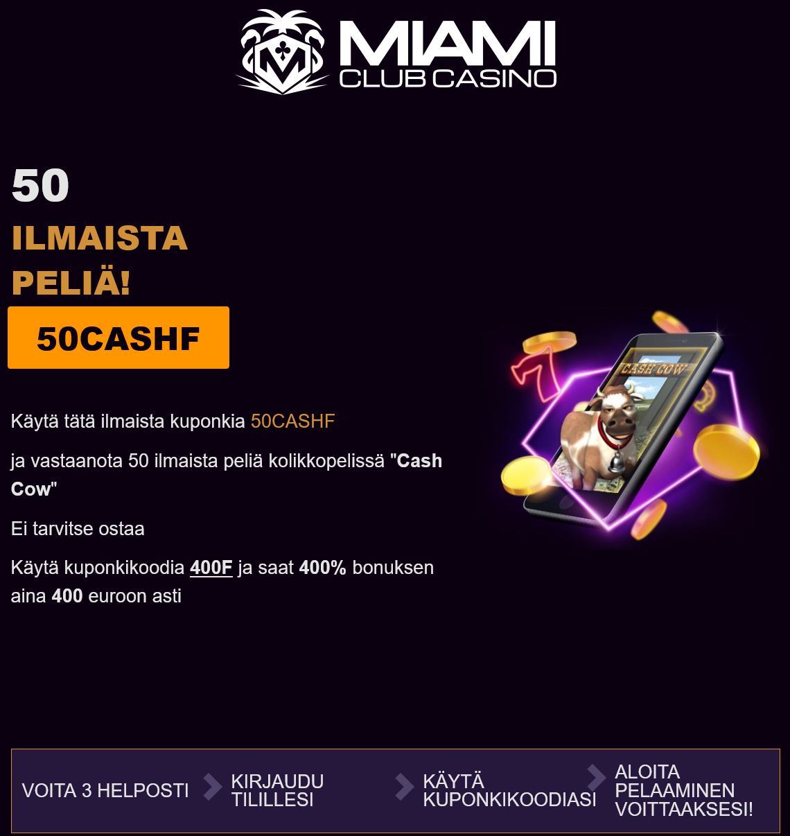 Miami Club 50 Free Spins